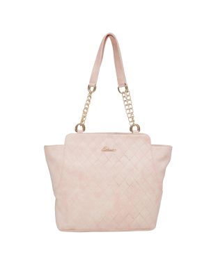 Buy Esbeda Pink Checkered Pu Synthetic Material Handbag For Women(code-2189) online
