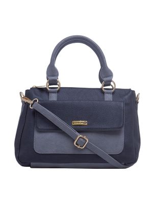 Buy ESBEDA Black & Grey Solid Pu Synthetic Fabric Handbag For Women online