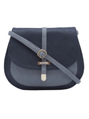 Buy ESBEDA Black-Grey Color Solid Pu Synthetic Material Slingbag For Womens online