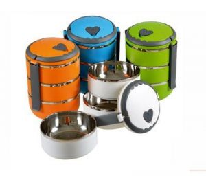 3 Layer Lunchbox With Stainless Steel And Air Tight