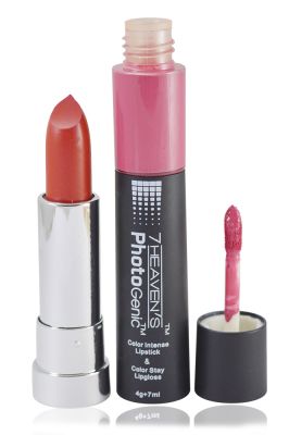Buy 7 Heaven'S 2 In 1 Color Intense Lipstick Color Stay Lipgloss Pack Of 1 Pcs With Rubber Band online