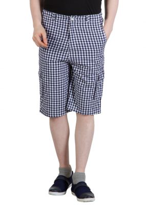 blue checkered shorts