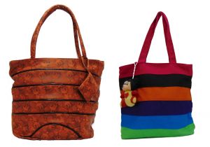 Buy Estoss Buy 1 Get 1 - Brown Handbag & Multicolor Tote Bag online