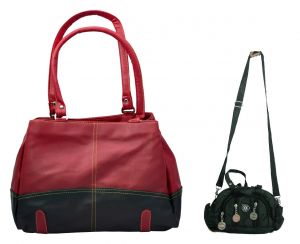 Buy Estoss Buy 1 Get 1 - Red Shoulder Handbag And Black Multi-pocket Sling Bag For Gift Hcmb2000 online