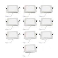 Square Ceiling LED Panel Light - 6 Watt (pack Of 10 Bulb)