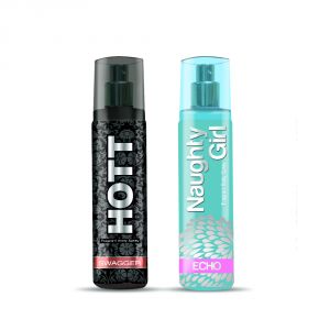Buy Hott Swagger And Naughty Girl Echo Deodorant Combo For Men & Women (Pack Of 2, 135 Ml Each) online