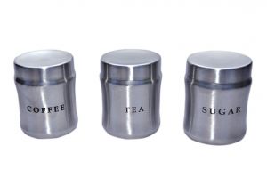 Buy Dynamic Store Set Of 3 Tea, Coffee And Sugar Damru Style Canisters online