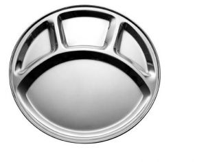 Buy Dynamic Store Set Of 8 Stainless Steel Round Mess Tray / Plate online