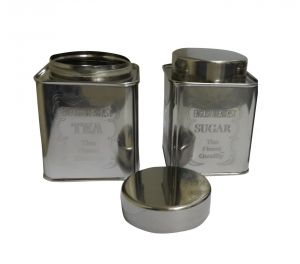 Buy Dynamic Store Square Crome Tea & Sugar Canister online