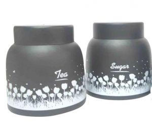Buy Dynamic Store Black Pyramid Tea & Sugar Canister online