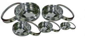 Buy Set Of 5 See Through Belly Poori Dabba - Size 8 To 12 online