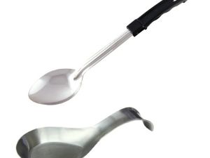 Buy Dynamic Store Dynamic Store Stainless Steel Single Spoon Rest  With Stainless Steel Serving Spoons With Plastic Handle online