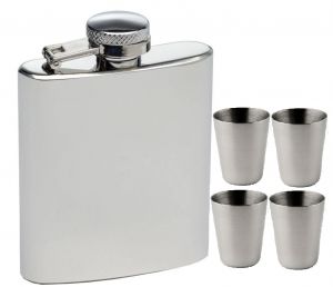 Buy Dynamic Store Hip flask 7 oz with 4 shot glasses online