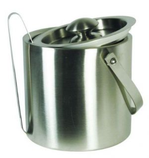 Buy Grant Howard 50335 Brushed Stainless Double Wall Ice Bucket With Tong/lid/carry Handle- 2-1/2-quart online