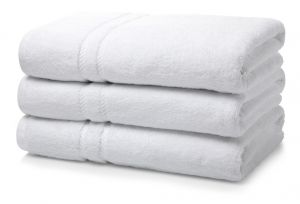 Buy Welhouse India Eotex 100% Cotton Combed White Bath Towel Set Of 3 online