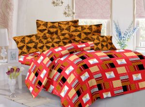 Buy Welhouse Cotton Traditional Multi Double Bedsheet with 2 Contrast Pillow Covers online