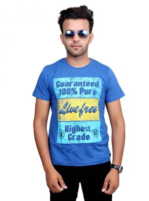 Buy Neva Men's Blue Premium Quality T- Shirt 4x8a6495 online