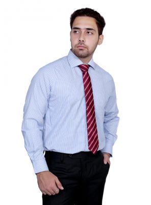 Buy Iq Pure Cotton Skyblue Shirt For Men online