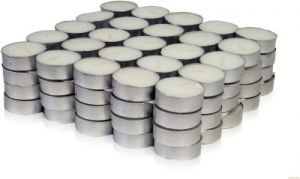 Zarsa Tea Light Candle(White, Pack Of 100)