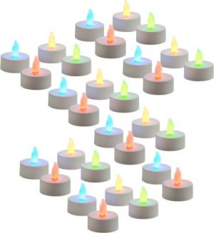 Buy Zarsa LED Tea Light Candle(multicolor, Pack Of 40) online