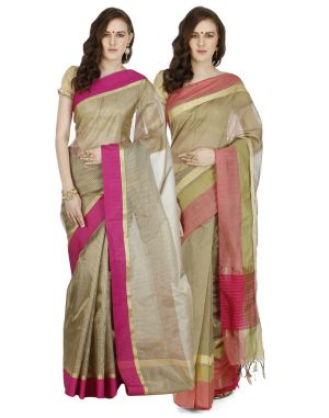 Buy Banarasi Silk Works Party Wear Designer Multi Colour Combo Saree For Women's(bsw1316_10) online