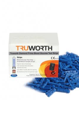 Buy Truworth Diamond Prima Black Test Strips Combo 50 + 25 Free Lancets online