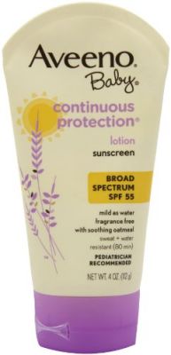 Aveeno Baby Sunblock Lotion, SPF 55, 4 Ounce