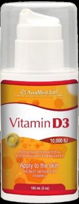 AnuMed Vitamin D3 Cream 10,000 IU 3 Ounces