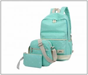 Aeoss Women School Bag College Wind Women's Backpack Canvas Fashion Bag Set Of 3 Bag