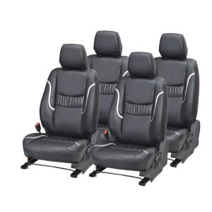 Buy Pegasus Premium Eon Car Seat Cover - (code - Eon_black_silver_lotus) online