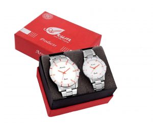 Buy Arum Stylish Silver Trendy Watch For Couple online