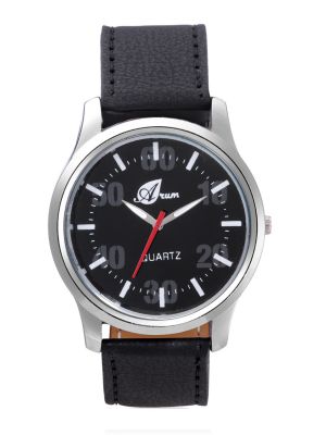 Buy Arum Stylish Black Dial Strap Watch For Men online