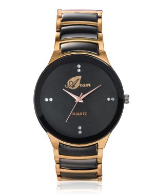 Buy Arum Black & Copper Dial Men's Analog Watch online