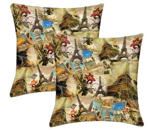 Buy Lushomes Digital Print Merci Cushion Covers (pack Of 2) online