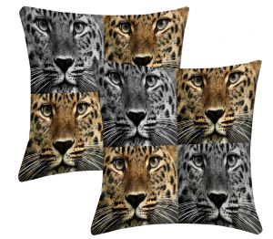 Buy Lushomes Digital Print Animal Cushion Covers (pack Of 2) online