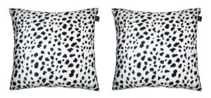 Buy Lushomes White Leopard Skin Printed Cushion Covers (pack Of 2) online