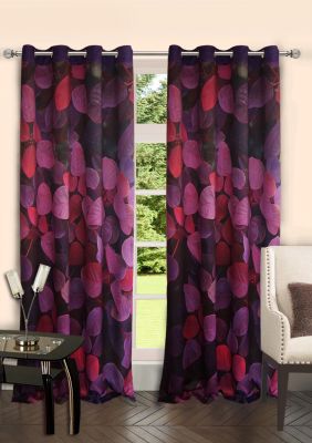 Buy Lushomes Digitally Printed Flowerbed Polyster Door Curtains online