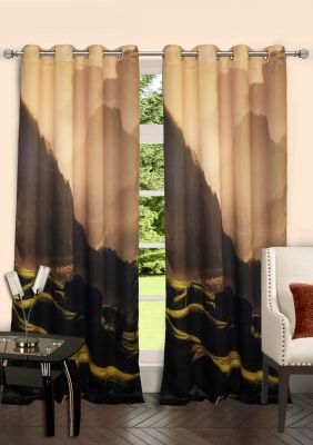 Buy Lushomes Digitally Printed Mountain Polyster Door Curtains online