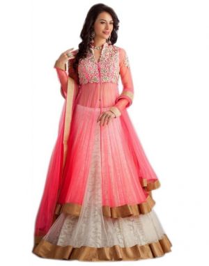 Buy Surat Tex Light Pink Net Embroidered Lehenga Choli-g936la128ao online