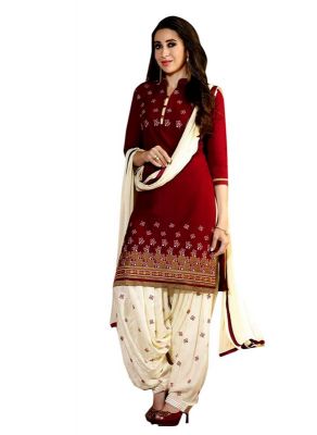 Buy Oswal International Maroon Unstitched Art Silk Dress Material_osfsk291001p online