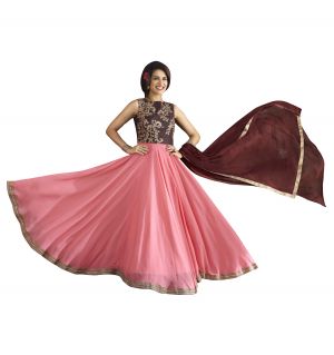 Buy Fashionuma Bollywood Designer Georgette Anarkali Salwar Suit online