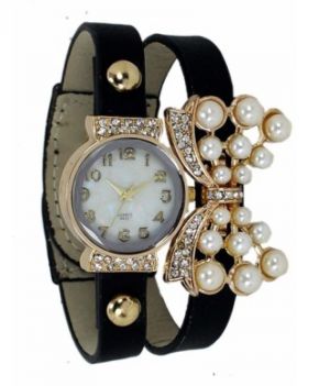 Buy Fap Analog Butterfly Design Black Colour Womens Ladies Girls Watch online