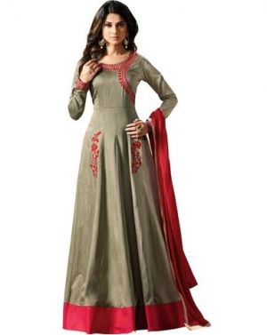 Buy Style Amaze Beautyfull Light Green Color Mulbary Silk Anarkali Suit (code - Sasunday-1287) online