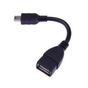 Mini USB 5 Pin To USB Af Adapter Otg Cable For Micromax Funbook Tab Smart P