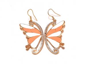 Sanaa Creations Studded With Cz Erfly Shape Cream Peach Sanaa Creations Studded With Cz Erfly Shape Cream Peach Color Ennameling Gold Plated Earring Online Best Prices In India Rediff Ping
