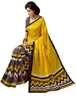 Buy Vellora Multi Colour Designer Bhagalpuri Printed Saree online