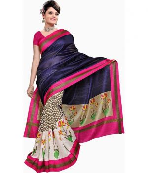 Buy Alvirafab Multicolor Bhagalpuri Printed Saree online