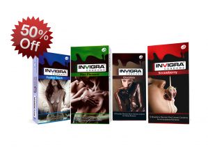 Buy Invigra Condoms - Desire Pack 48 Condoms Of 4 Different Flavors online