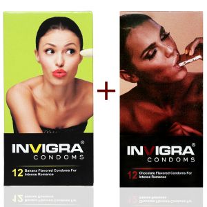 Buy Invigra Condom Combo of Banana and Chocolate online