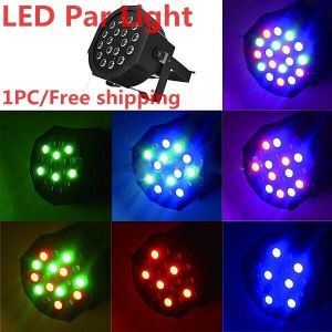 Buy Best Seller!18*1w LED Flat/slim Par LED Stage Light Rgb LED Par Party Light Disco With Dmx512 Par LED 3w Dj Light Equipments online